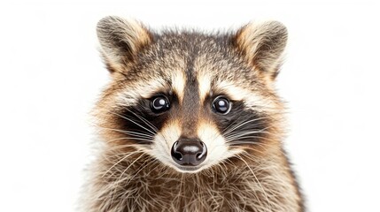 Close-up Portrait of a Curious Raccoon