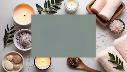Relaxing Spa Flame Background with Copy Space