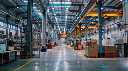 Fototapeta premium Digital transformation in action in European manufacturing plant