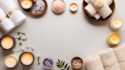 Relaxing Spa Flame Background with Copy Space