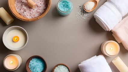Relaxing Spa Flame Background with Copy Space