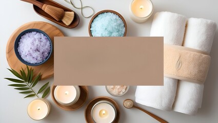 Relaxing Spa Flame Background with Copy Space
