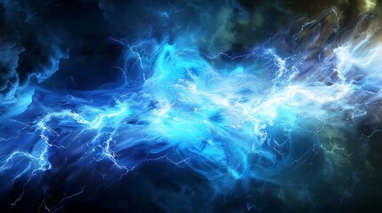 Electrifying Storm: Thunder, Lightning, and Intense Energy in Dark Storm Clouds