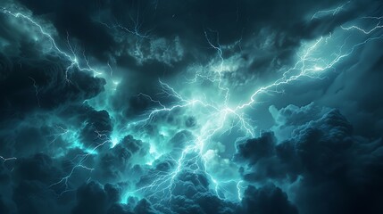 Electrifying Lightning Rays in Dramatic Thunderstorm Sky