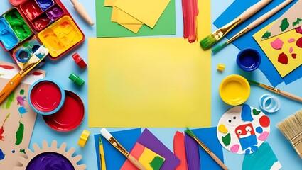 Kids Copy Space Background with Flame Elements