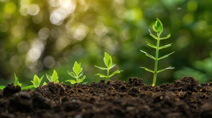 Arrow emerging from the ground symbolizing ecological development and sustainable growth, with a backdrop of fresh green grass enhancing the natural theme of environmental awareness.