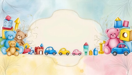 Kids Copy Space Background with Flame Elements