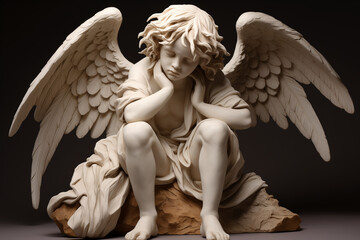 Sculpture Angel Boy