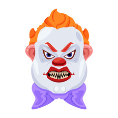 Flat style mascot of clown character 

