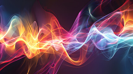Colorful abstract light energy waves.