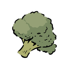 手描きのブロッコリー