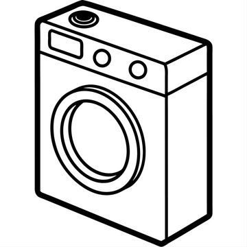 recommend clip art: washing outline coloring book page line art illustration digital drawing