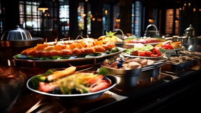 Delicious buffet spread at a restaurant