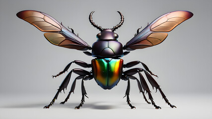 Fototapeta premium stag beetle isolated on white