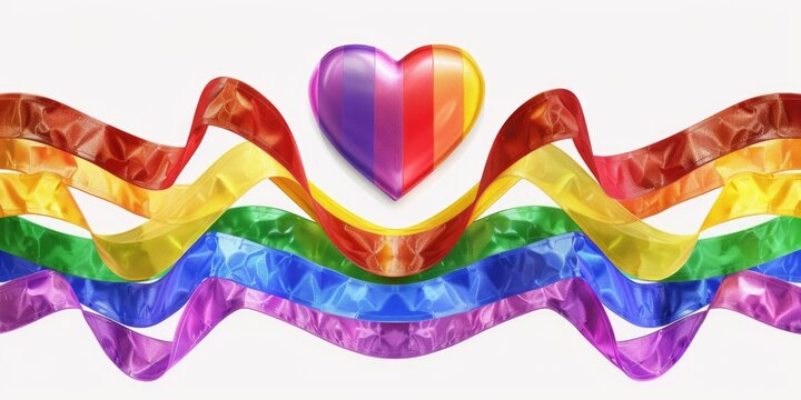 Ribbons surrounding heart