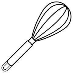 whisk outline coloring book page line art illustration digital drawing