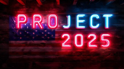 Project 2025 sign - republicans - politics - party platform  - polarization - extremist 