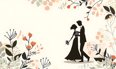 wedding card cartoon illustrator