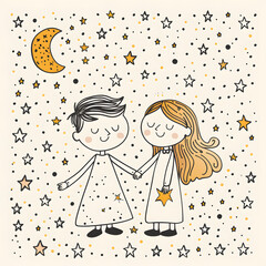 wedding card cartoon illustrator