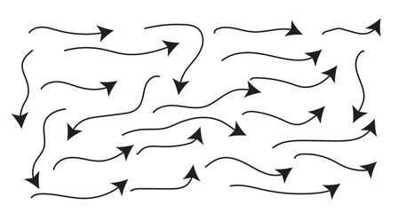 arrows set.  Arrow icon. Editable stroke line icons. Vector illustration. eps10