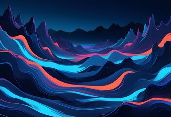 cold blue neon color scheme