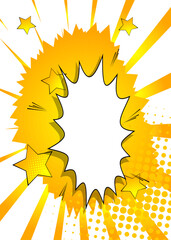 Simple Cartoon Background, comic book abstract speech bubble backdrop. Retro vector comics pop art design illustration.