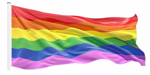 Obraz premium Rainbow flag in wind