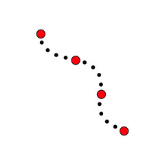 Dots timeline step or process 