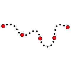 Dots timeline step or process 