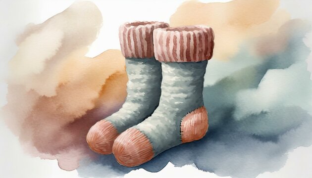 ふわふわの靴下