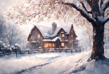 trees winter digital scene snowy ather game illustration book wallpaper christmas nature painting tree fir forest cold background creative landscape