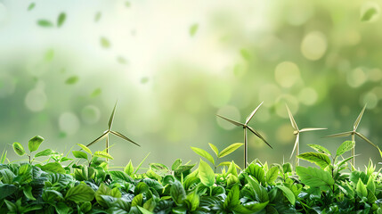 Clean energy shift and choosing green power, vector image