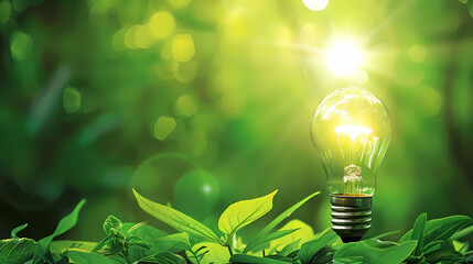 Clean energy shift and choosing green power, vector image