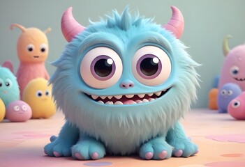 Obraz premium kawaii cute monster