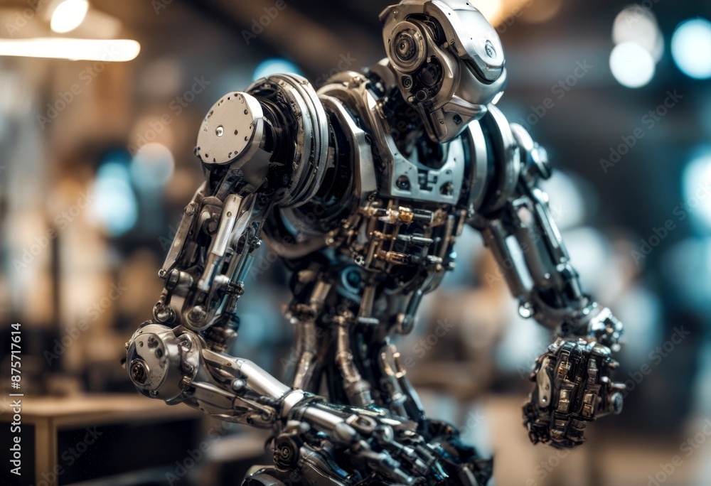 Poster arm crossed robot artificial intelligence robotic folded android ai cyborg