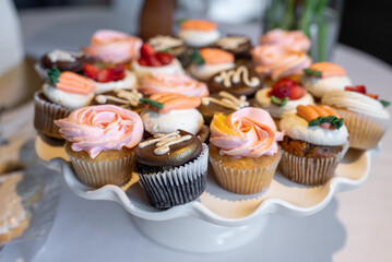 cupcakes on a tray