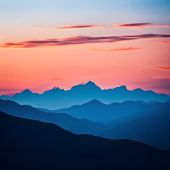 Fototapeta premium sunrise in mountains