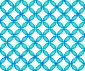 Fototapeta premium 青の和風柄 水彩背景パターン