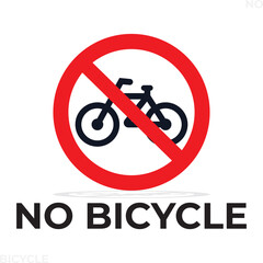 No bicycles warning sign. Perfect for backgrounds, backdrop, banner, sticker, icon, sign, symbol, badge etc.