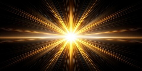 Obraz premium Abstract rays of light illuminating a black background, abstract, beams, brightness, burst, celestial, dark, design