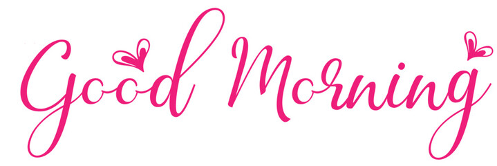 Good morning vector illustration. Morning motivational Hand drawn lettering isolated on white and black background in EPS 10.