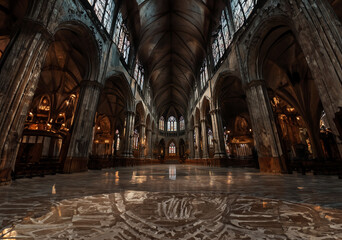 Obraz premium Gothic church with pointed arches.