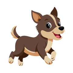 Illustration of Cute baby Dog Animal