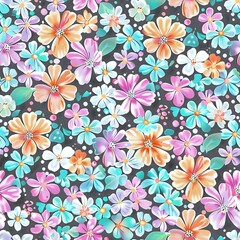 Feminine Vintage Flower Seamless Pattern