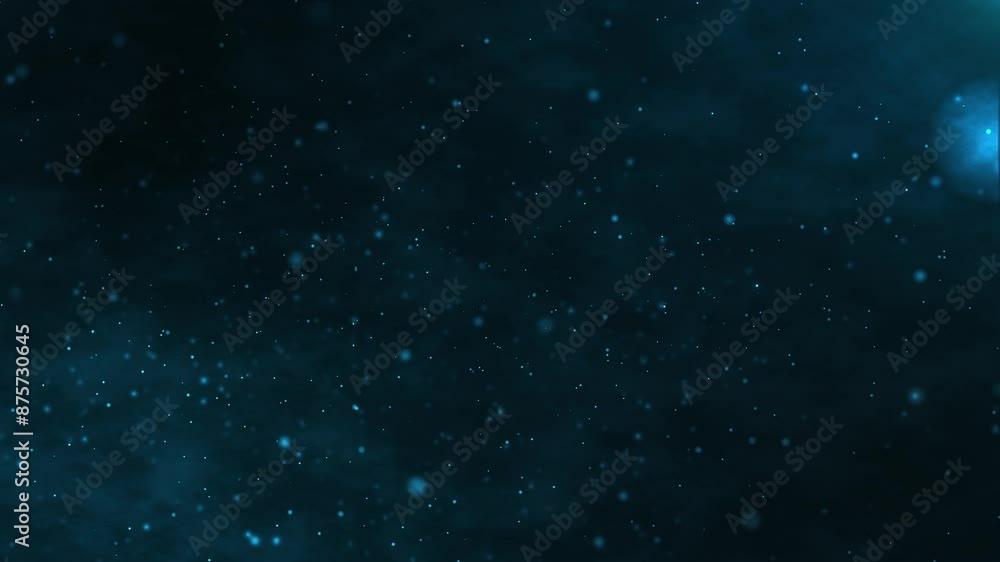 Aufkleber shimmering, bright particles forming a line and wave flow. smoke clouds and particle background. par