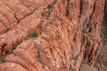 Canyon Valley and red rock face in Ivins, Utah, United States of America.