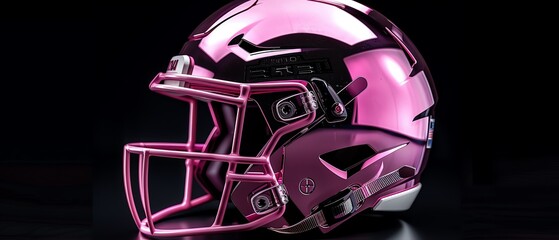 Fototapeta premium Pink football helmet, sleek design, modern and stylish