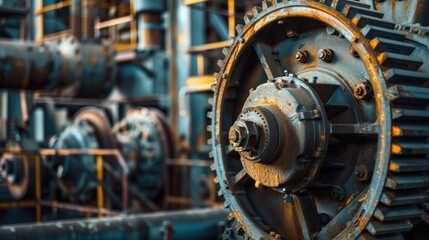 In the heart of the industrial city, an old steel factory resonates with the rhythmic pulse of machinery.