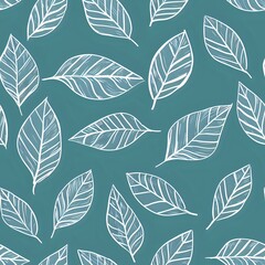 Minimalist botanical leaf and berry pattern for home decor