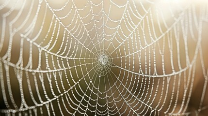 A close-up of water droplets on a spider web, creating a delicate and intricate texture suitable for sophisticated designs.